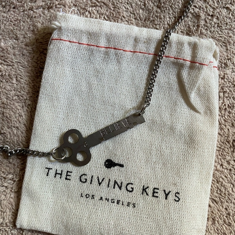 The Giving Keys necklace with Believe